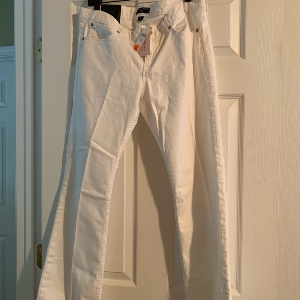 Banana Republic White Bootcut Jeans